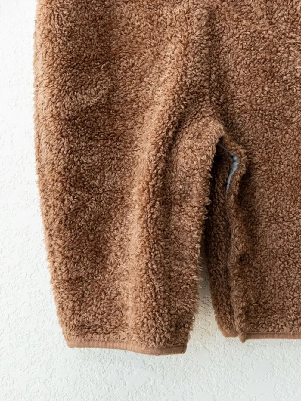 Baby Gap Teddy Bear Fleece Romper 12-18M Brown Sherpa One Piece Tail Cozy